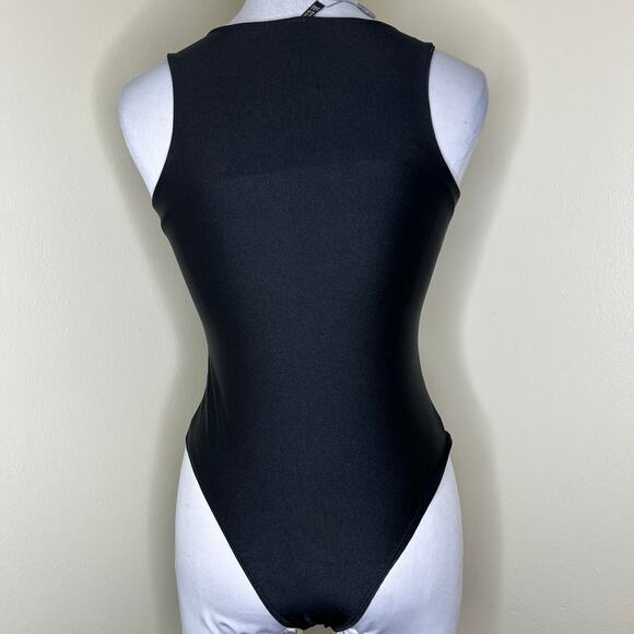 Emporio Body Bodysuit XS/SM Black Plunge V-Neck Padded Sleeveless Brazil Womens - Picture 3 of 10